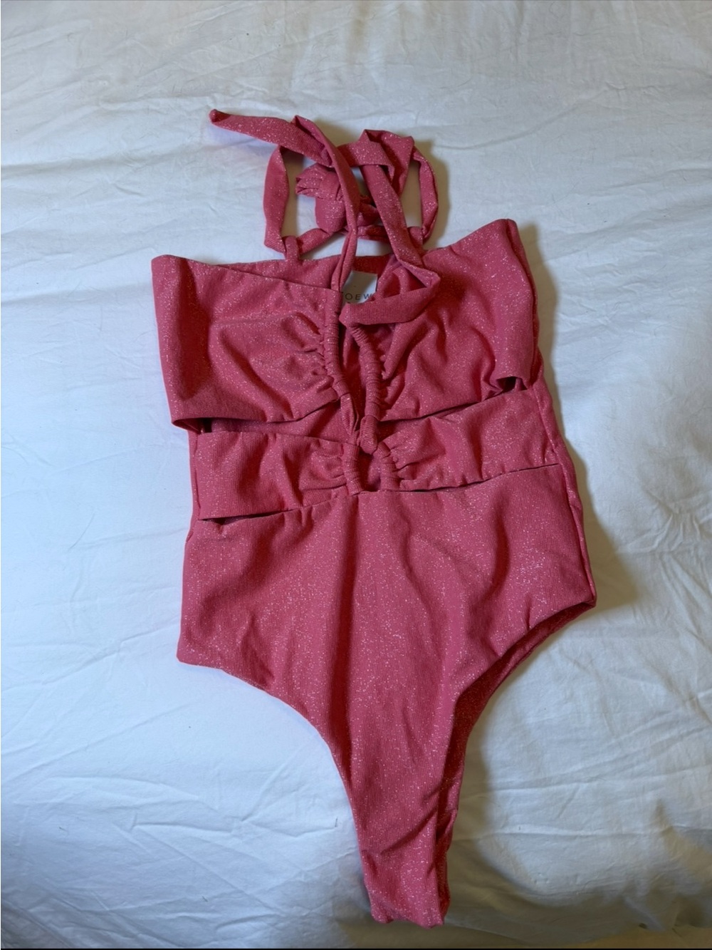 Sparkly Rose Pink One-Piece Swimsuit